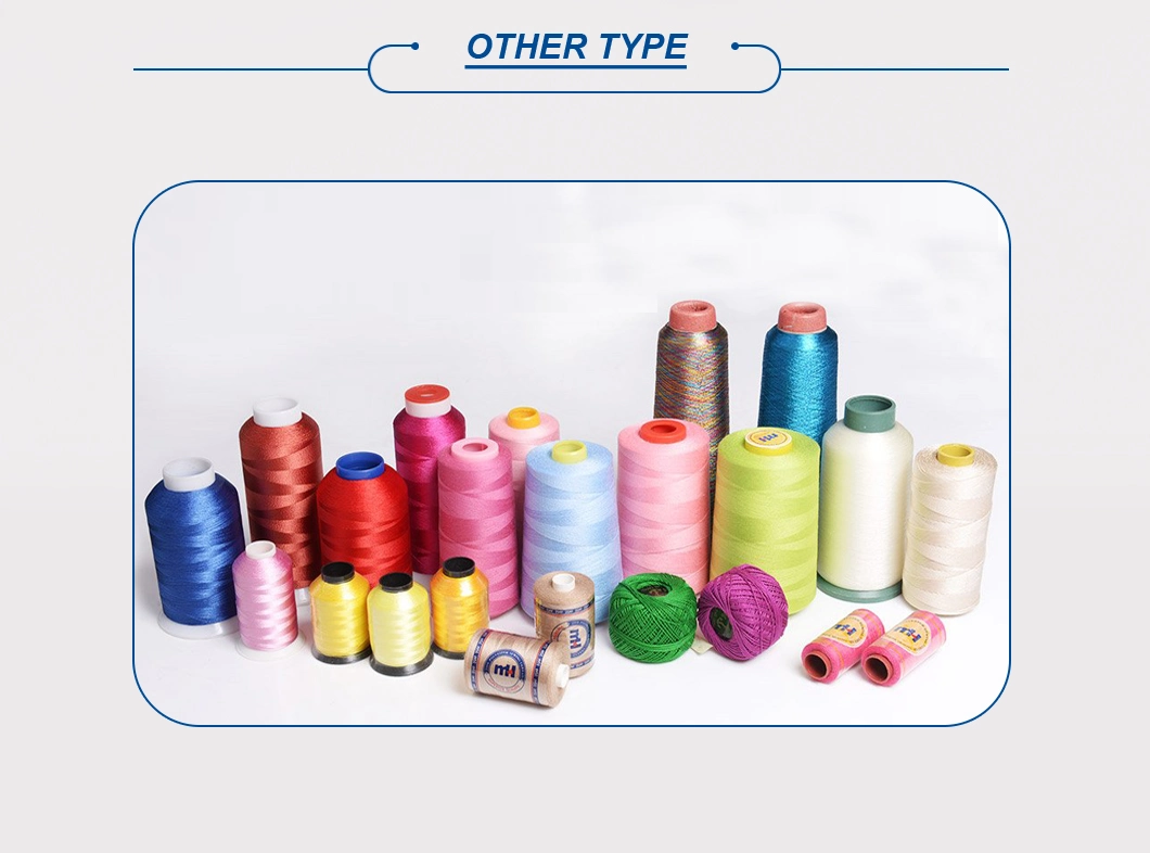 Factory Spun Yarn Colorful with Dyeing Tube 100% Polyester Sewing Thread for Machine Sewing Supplies Sample Customization