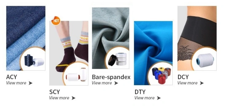 40 150/96 Raw White Nylon Yarn Polyester Acy Spandex Air Covered Yarn for Knitting Underwear Socks