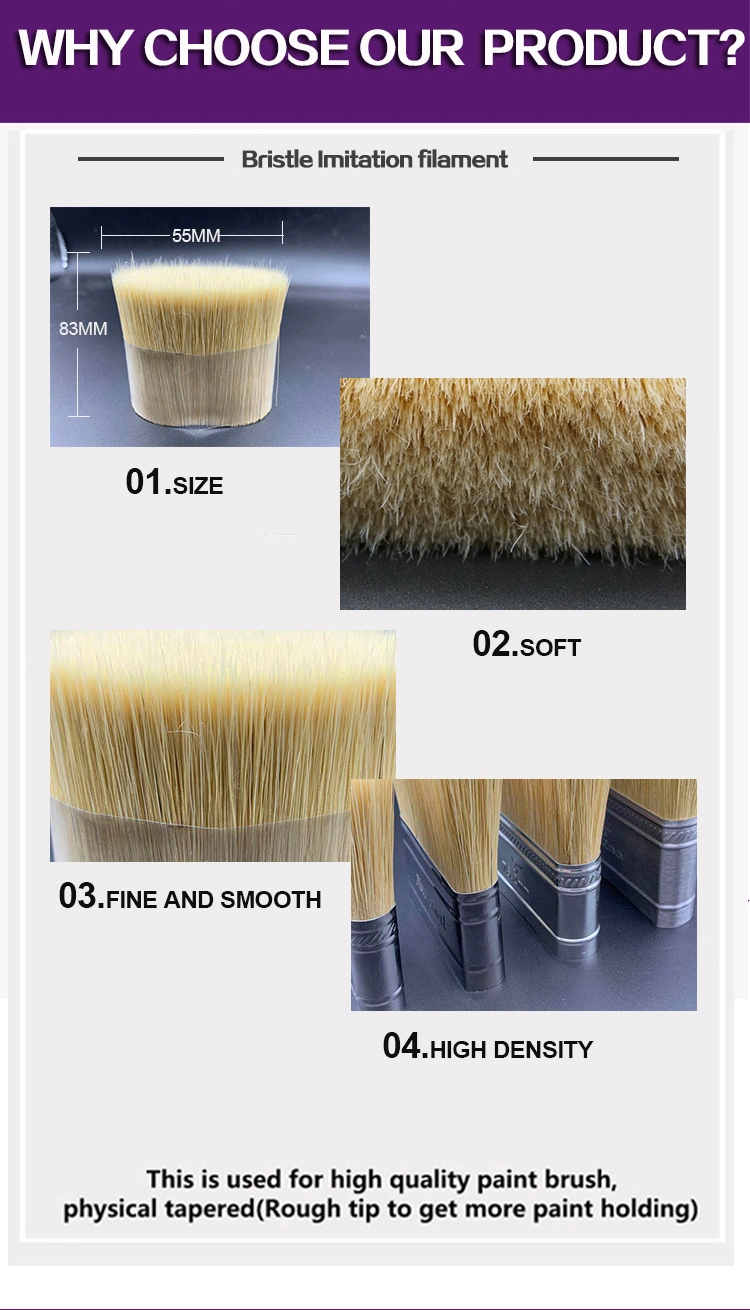 Plastic Bristle Natural White Bristle Imitation Brush Filaments for Paint Brush