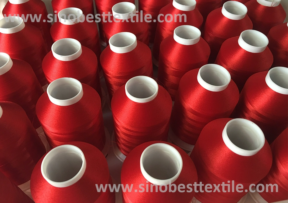 100% Trilobal Polyester Embroidery Thread with High Quality