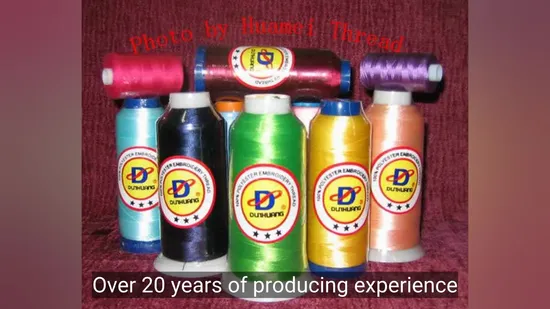 100% Polyester Embroidery Thread in Vibrant Colors 