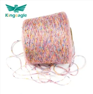 Kingeagle High Quality Polyester Acrylic Wool Shinning Knot Brush Yarn for Knitting 