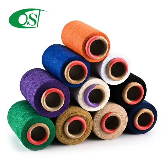 Ne21 Regeneration CVC 60/40 Colorful Yarn for Clothes Loom Weaving and Knitting 