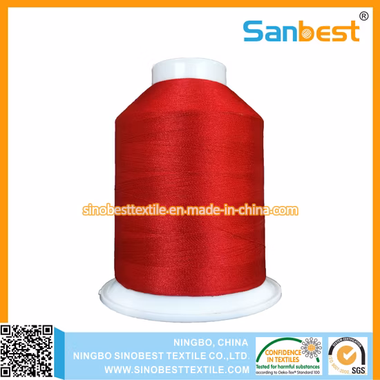 120d/2 4000m 100% Trilobal Polyester Embroidery Thread for Machine Embroidery