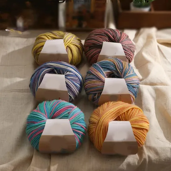 Charmkey Hot Sale High Quality Colorful Wool Yarn for Hand Knitting 